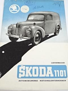 Škoda 1101 Lieferwagen - prospekt