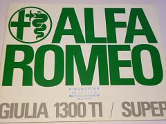 Alfa Romeo Giulia 1300 TI/Super - prospekt