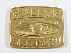 Rallye Škoda 1981 - VIII. mezinárodní automobilová soutěž - Mladá Boleslav - plaketa