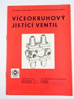 PAL autobrzdy - víceokruhový jistící ventil - 1983