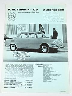 Škoda 1000 MB, Škoda Octavia Combi, Škoda 1202 - 1967 - prospekt