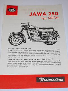 JAWA 250 typ 559/04 - prospekt - Mototechna