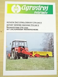 Agrostroj Pelhřimov - žací stroje, rozmetadlo - prospekty