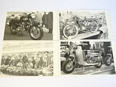 Motocykly Triumph, JAWA-ČZ, L'Avenir, Heinkel, Norton, NSU - Brusel 1960 - fotografie z výstavy