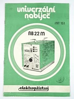Univerzální nabíječ NB 22 M - popis, obsluha a provoz + záruční list - Elektropřístroj