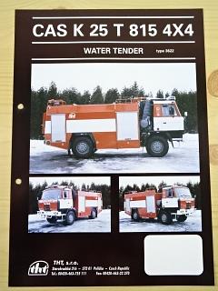 Tatra 815 4x4 - CAS K 25 T - water tender - Tanklöschfahrzeug - Typ  3622 - prospekt - 1997 - THT Polička