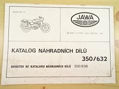 JAWA 350/632 - katalog náhradních dílů - 1990