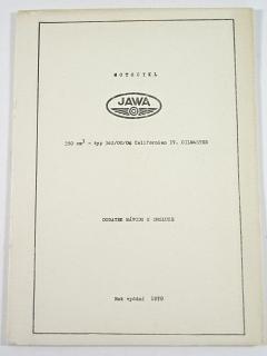 JAWA 350 typ 362/00/06 Californian IV. Oilmaster - dodatek návodu k obsluze - 1970