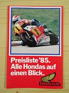 Honda - Preisliste 1985