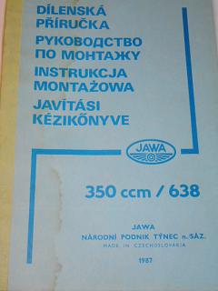 JAWA 350 ccm 638 - dílenská příručka - 1987
