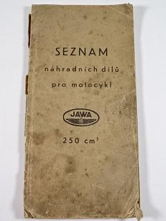 JAWA 250 cm3 - seznam náhradních dílů - 1938