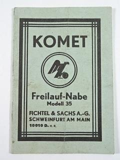 Komet - Freilauf-Nabe Modell 35 - Fichtel a Sachs
