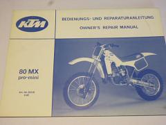 KTM 80 MX pro-mini - Bedienungs und Reparaturanleitung - Owner´s repair manual