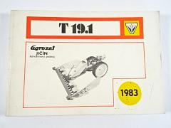 Agrozet Jičín - T 19.1 - návod k obsluze - seznam součástí - 1983