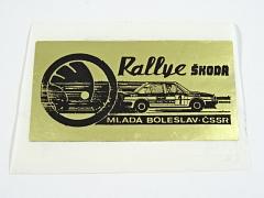 Rallye Škoda - Mladá Boleslav - ČSSR - samolepka