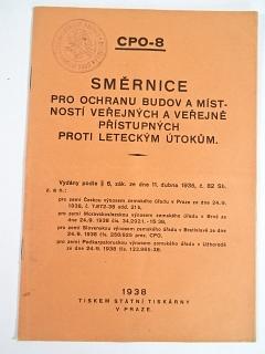 Směrnice pro ochranu budov a místností veřejných a veřejně přístupných proti leteckým útokům - CPO-8 - 1938