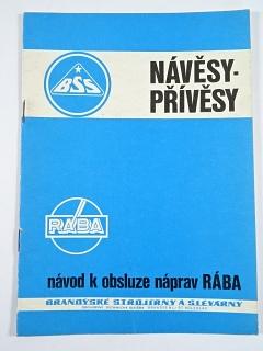 BSS - návod k obsluze náprav Rába - 1979 - návěsy, přívěsy - 571.37, 571.18