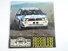 Rallye Sklo Union - Teplice - 3. - 5. 6. 1988 - Mistrovství ČSSR - program