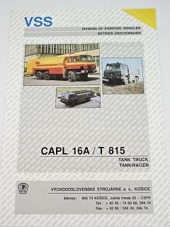 Tatra 815 CAPL 16A - Tank Truck - Tankwagen - prospekt - VSS Košice