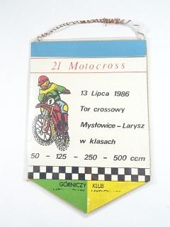 21 Motocross 13 Lipca 1986 - Tor crossowy - Myslowice - Larysz w klasach 50 - 125 - 250 - 500 ccm - vlaječka