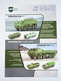 Tatrapan 8x8 APC - Tatrapan 8x8 HUT - Tatrapan 8x8 CC - prospekt - Vývoj Martin