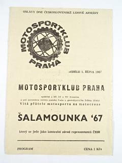 Motosportklub Praha - motokros Šalamounka '67 - 1. října 1967 - startovní listina