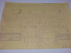 Tatra T 600 Tatraplán - schema spojení el. zařízení - výkres