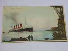 R.M.S. Mauretania Cunard Line - parník - pohlednice