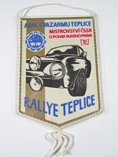 Rallye Teplice - Mistrovství ČSSR o Pohár Rudého práva - AMK Svazarmu Teplice - vlaječka - 1977