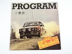 Rallye Sklo Union - Teplice - 21. - 22. 4. 1984 - Mistrovství ČSSR - program