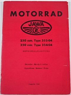 JAWA-ČZ 250/353/04, 350/354/04 - Betriebsanleitung - 1960