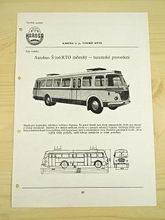 Škoda 706 RTO - městský autobus - Karosa - katalogový list - 1960