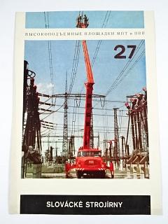 Tatra 148 vysokozdvižné plošiny MPT 27 a PVP 27 - Slovácké strojírny - prospekt - Motokov