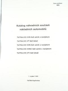 Tatra 815 - katalog náhradních dílů - 1990