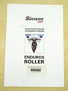 Simson - Leichtkrafträder - Kleinkrafträder - Enduros - Roller - prospekt - 1993
