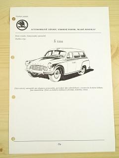 Škoda 1202 - zdravotnický automobil - katalogový list - 1965