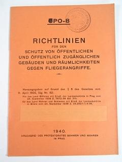 Richtlinien für den Schutz von Öffentlichen und Öffentlich Zugänglichen Gebäuden und Räumlichkeiten Gegen Fliegerangriffe - CPO-8 -1940