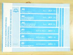 Avia A 31, AG 3, AG4 - katalog náhradních dílů - 1991