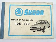 Škoda 105, 120 - seznam náhradních dílů - 1983