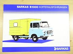 Barkas B 1000 Kofferausführungen - prospekt - 1978