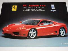 Ferrari 360 Modena - HP - prospekt - Exclusiv s. r. o. Praha