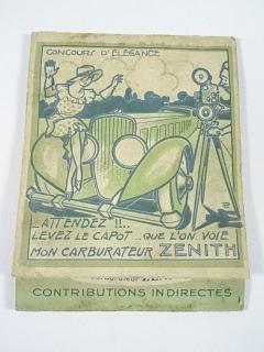 Carburateur Zenith - reklamní zápalky