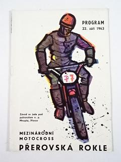 Přerovská rokle - Přerov - mezinárodní motocross - 22. 9. 1963 - program