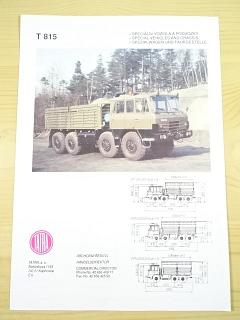 Tatra 815 - speciální vozidla a podvozky - prospekt