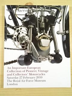An Important European Collection of Pioneer, Vintage and Collectors Motorcycles -Saturday 27 February 2010 - The Royal Air Force Museum London - Bonhams