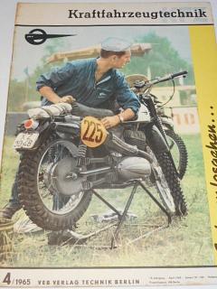 Kraftfahrzeug technik 4/1965 - časopis NDR - DDR