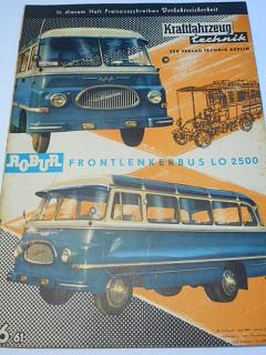 Kraftfahrzeug technik 6/1961 - časopis NDR - DDR