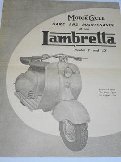 Lambretta Model D and LD - Reprinted from The Motor Cycle 26 August 1954