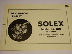 Solex Model 32 B10 Bi-Starter - prospekt - 1954