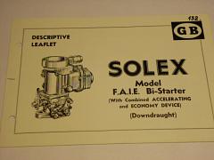 Solex Model F.A.I.E. Bi starter - prospekt - 1955